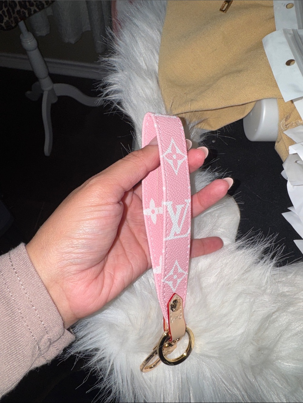 Pink Monogram Keychain - Picture 2 of 2